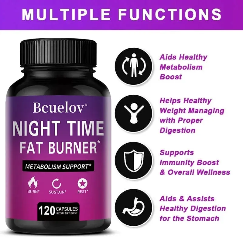 Best Nighttime Fat Burner - Thermogenic Fat Burner Natural Appetite Suppressant and Metabolism Booster Immune Health — image 5