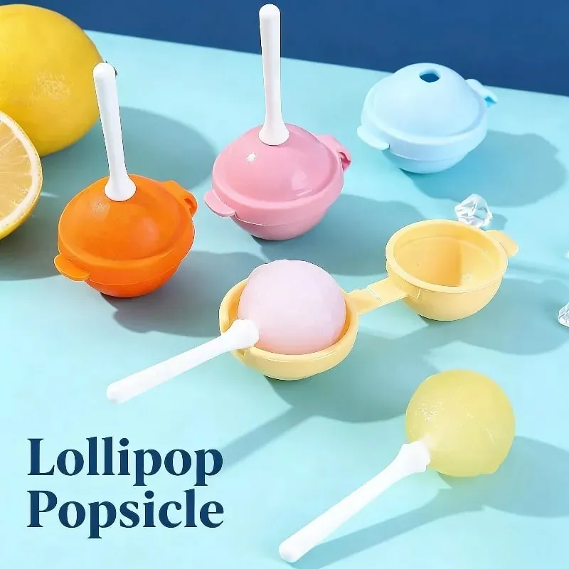 Mini Silicone Popsicle Mold Lollipop Ice Tray Food Grade Reusable Non-Stick Stackable Ice Cream Mould for Egg Bites Food Storage