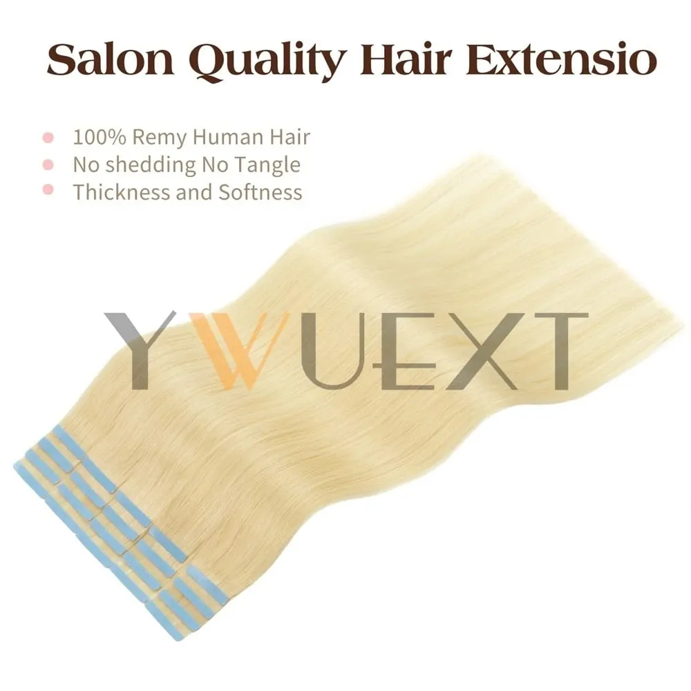 30g Real Human Hair Tape in Extensions 12''-24'' Natural Straight Seamless Tape Hair On Double Sided Tape 20pcs for Women