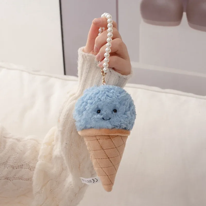 Lindo dibujo animado helado juguete de peluche comida rellena Snack almohada cojín cono niños juguetes Kawaii decoración de la habitación regalo de cumpleaños para niños