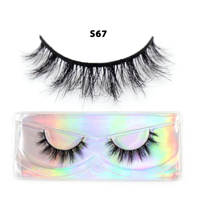 Short Natural 3D Mink Lashes Fluffy Wispy Fake Eyelashes Crisscross False Lashes Eyelash Extension Makeup