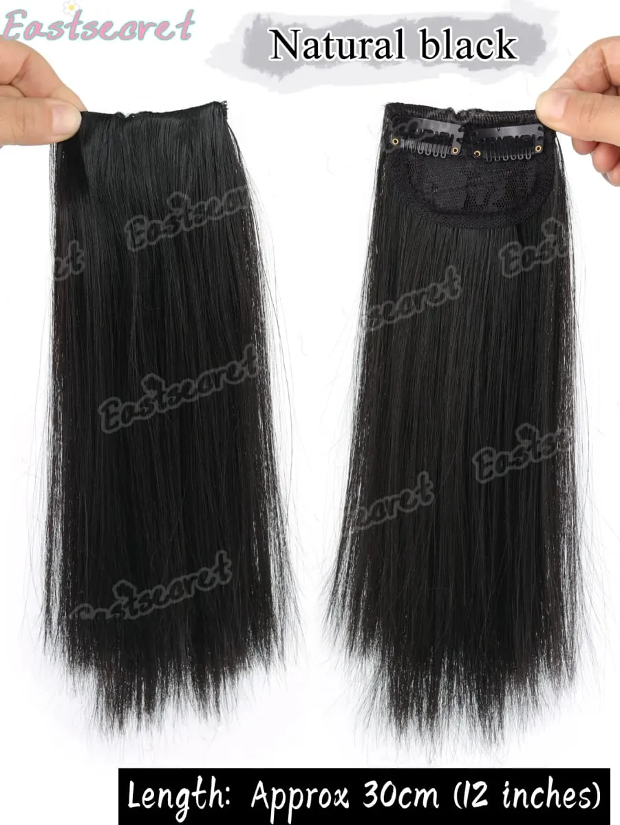 Hair Clip Natural Hair Extensions Clip In Synthetic wig Extensions 8/12Inch Hairpiece Replenish Hair Volume Clip In Natural Hair