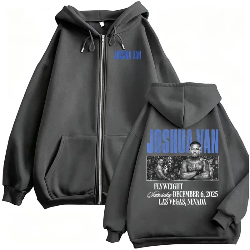 Joshua Van The Fearless Vintage Graphic Zip Up Hoodies Men's Clothing Y2k Violence Aesthetic Sweatshirts Jacket Coats Streetwear