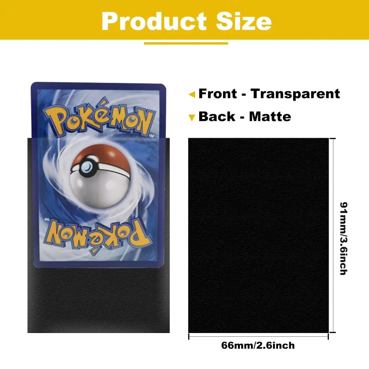 Ryshepro Premium Card Sleeves for MTG Card Game 150PCS Sleeves for TCG Yogioh Cards 66x91mm Card Protectors for Baseball Sports