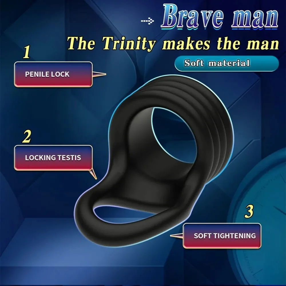 High Quality Silicone Penis Ring for Semen Delay Erection Enlarger Rings Rubber Cock Sex Toys Scrotal Bondage Ring for Testicles