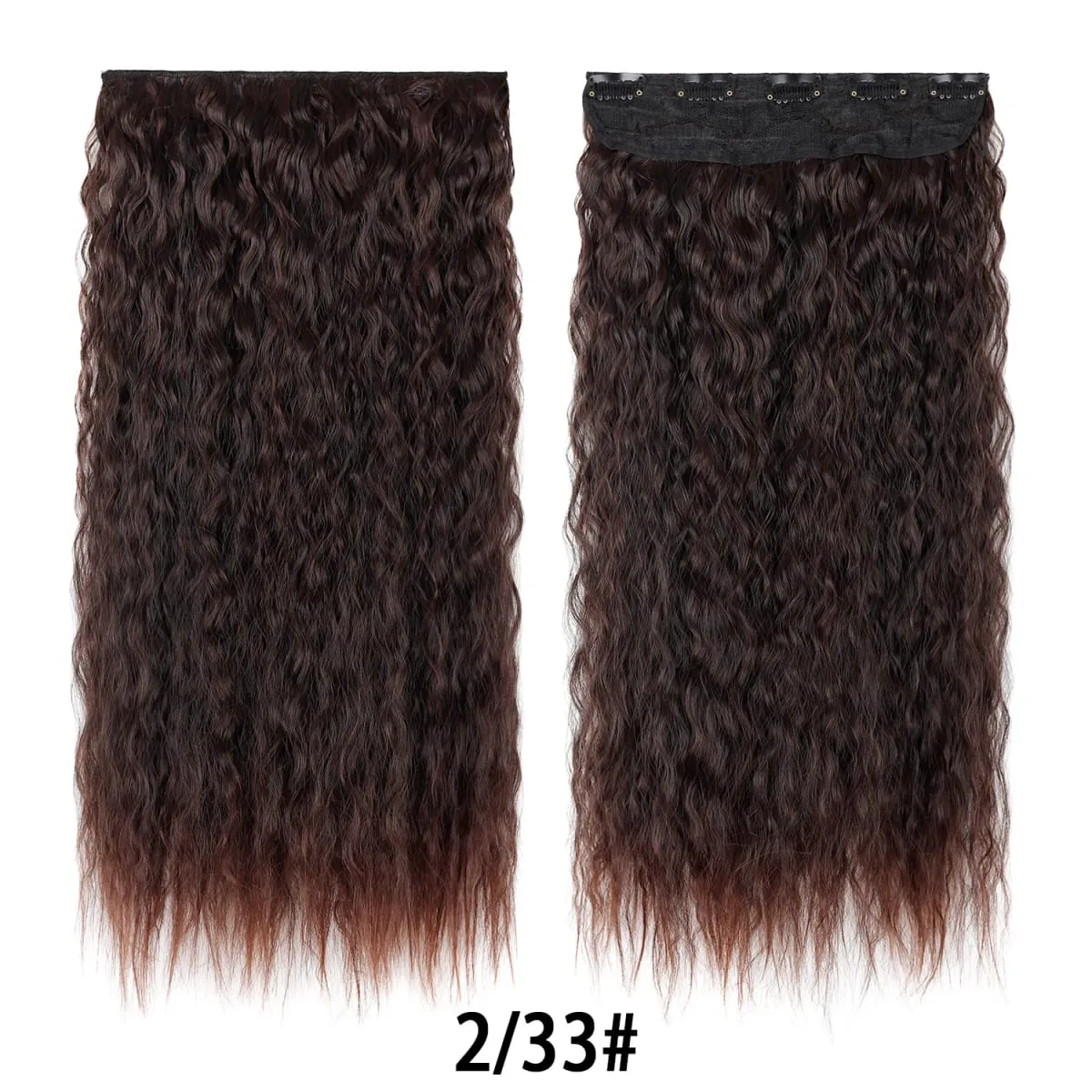 Jeedou Clip in Hair Extension Kinky Curly Hair One Piece 5Clips Blue Rainbow Color Cosplay Props Synthetic Hairpieces For Girls