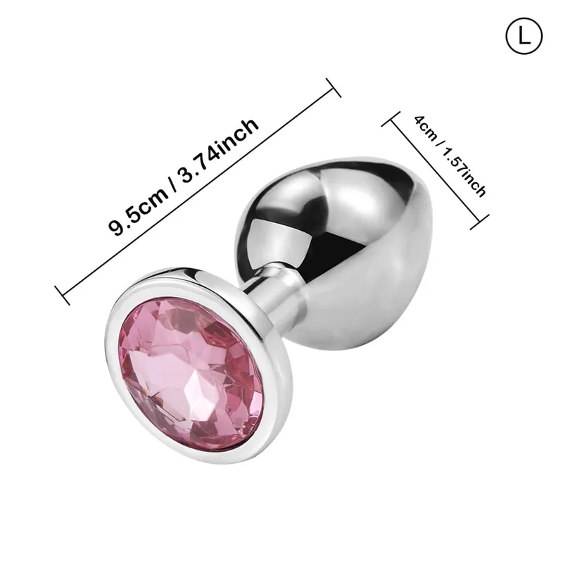 S/M/L Metal Anal Plug Butt Plug Sex Toy Butt Toy for Women Men Couples Gay Adult Game Masturbation Anal Diamond Sex Shop