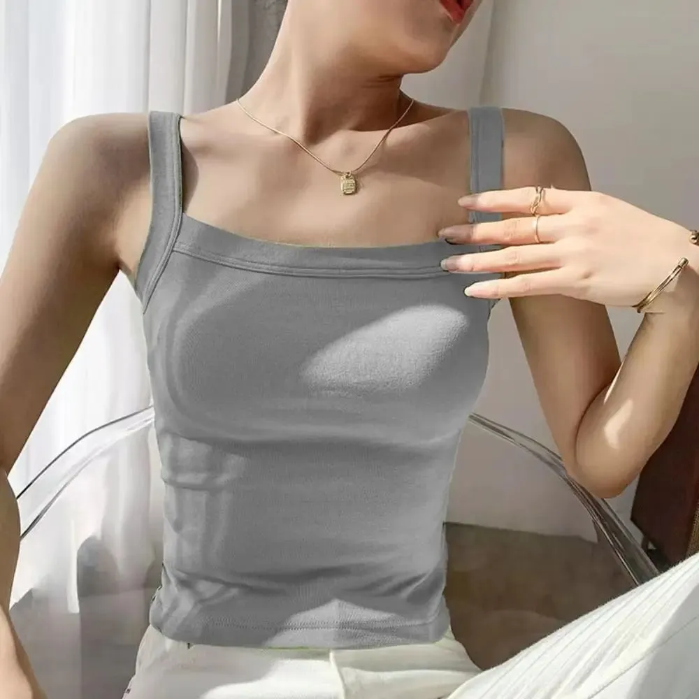 Casual Sleeveless Summer Tank Tops Slim Underwear Cami Top Shirt Camisoles Vest Corset Sports Activities