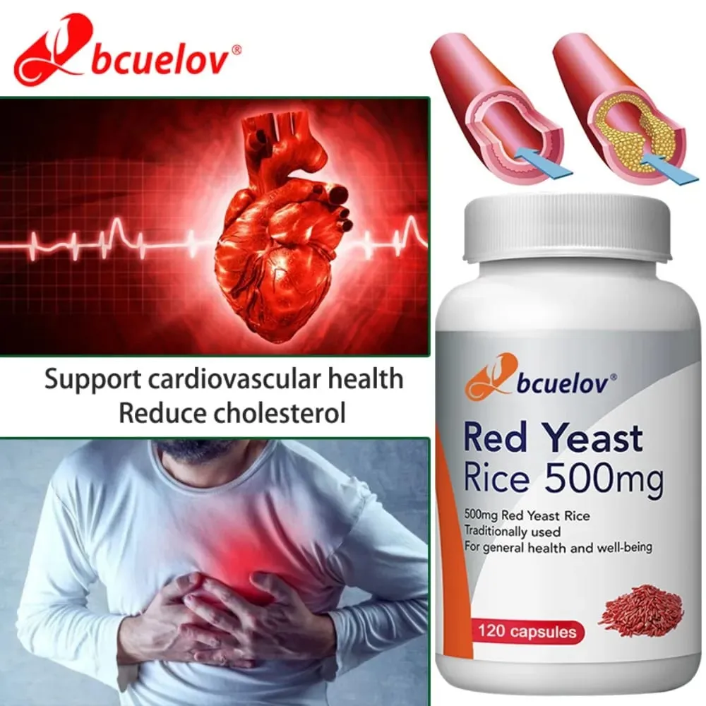 Red Yeast Rice Extract 500 Mg Vegetarian– Advanced Healthy Heart Formula for Cardiovascular Health Supplement