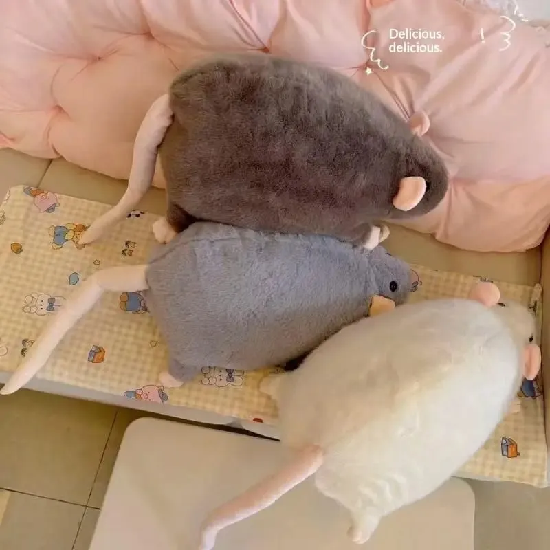1Pc 35/50/90cm Cartoon Flower Branch Rat Soft Oversized Animal Figure Cute Simulation Big Mouse Plush Toy Pillow Birthday Gift
