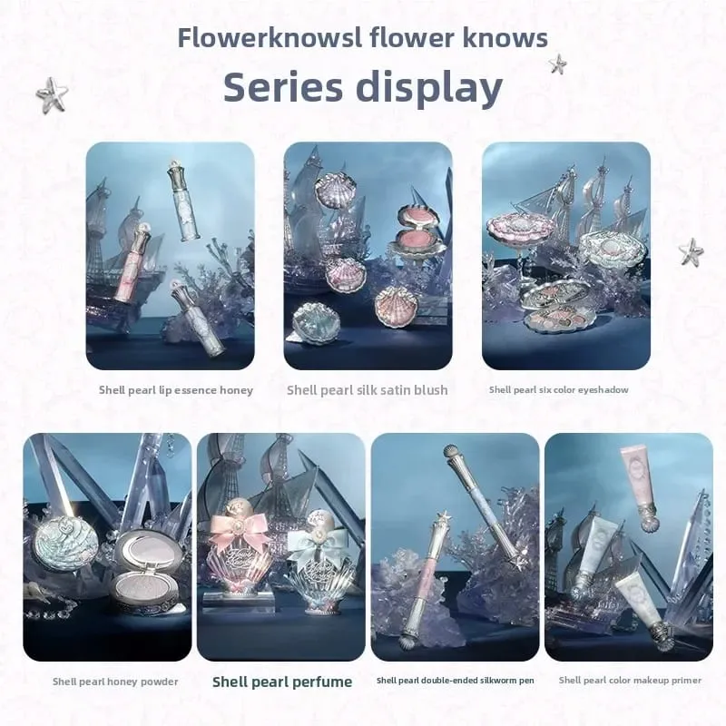 Flowerknows Shell's Jewel Collection 多合一化妝套裝女士化妝套裝全套眼影唇彩腮紅香水盒