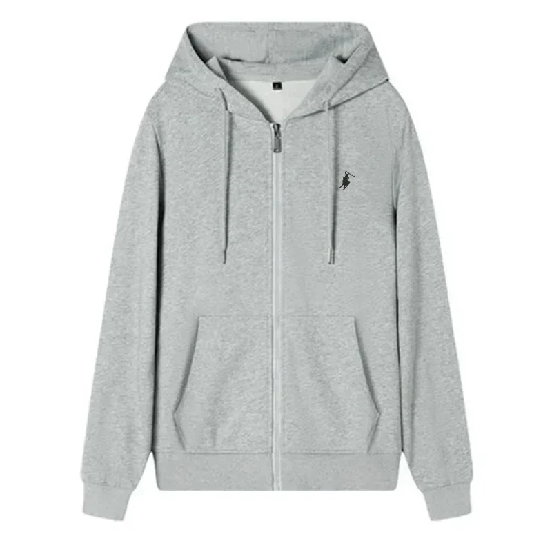 The new autumn and winter casual men's sportswear fashionable outdoor jogging fitness zipper hoodie and warm sweatshirt