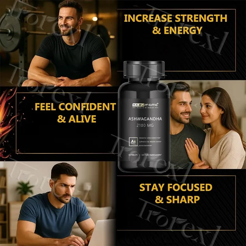 Ashwagandha Men Health Supplement Unlimited Stamina Back Capable and Confident