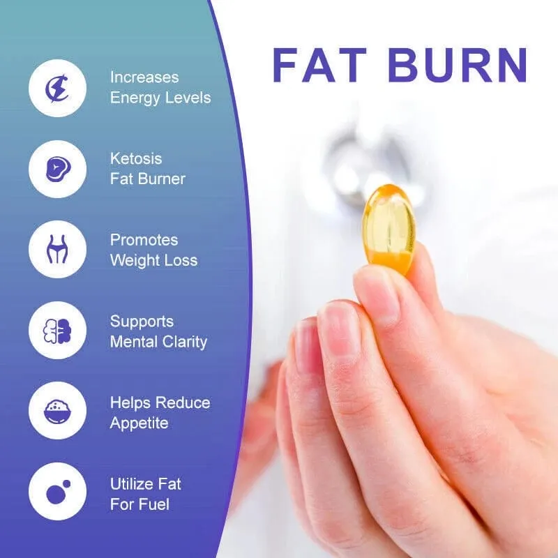 Kapsul Suplemen Keto BHB & Cuka Epal Pengurusan Berat Membersih Detoks Pembakaran Lemak Penahan Selera Makan NON-GMO