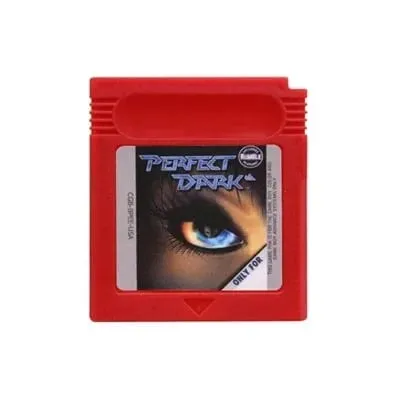 เขียนใหม่ได้ USA รุ่น GBC เกม Perfect Dark 9 สีเปลือกหอยพร้อมแบตเตอรี่คอนโซลวิดีโอเกมการ์ด