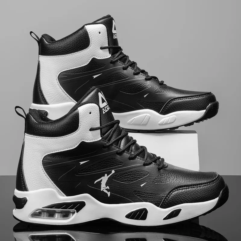 Men's High-Top Basketball Shoes Fashion Air Cushioning Comfortable Non-Slip Breathable Shock-Absorbing Outdoor Activities Sneake