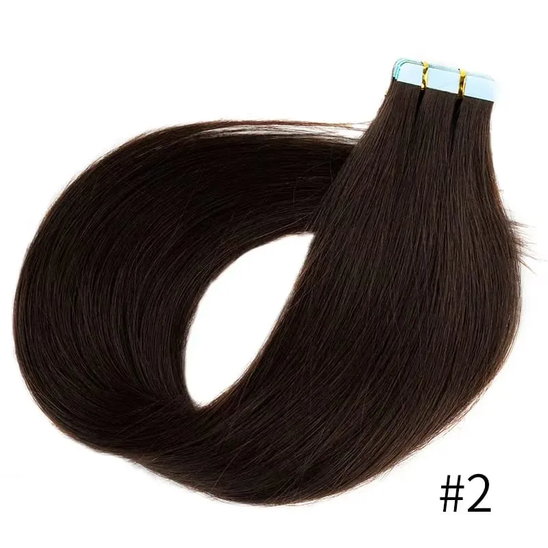 Doreen Tape in Hair extensions 100% Human Hair Material 16 to 24 inch 50g/set Natural Black Hair Extensions Real Human Hair