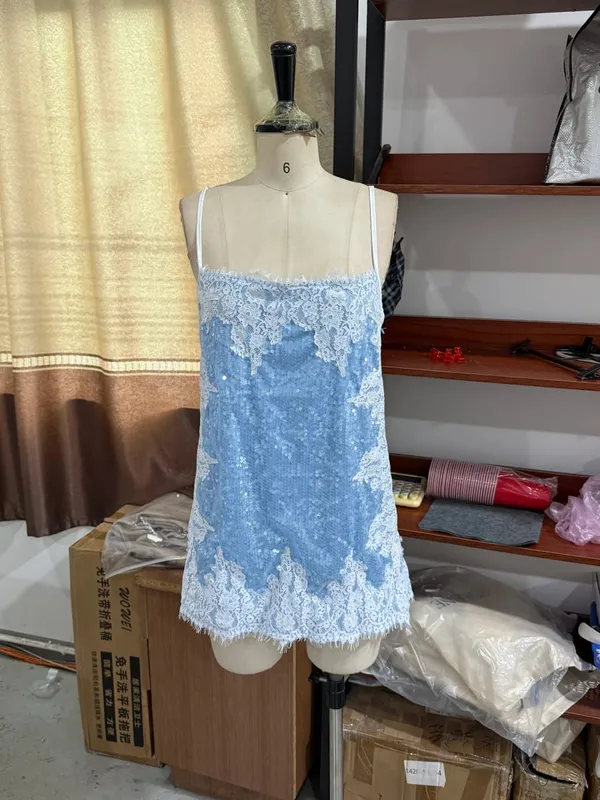 Sexy Sequin Backless Sleeveless Short Dress Women's High Waist Bodycon Mini Dresses 2026 Beach Vacation Party Club Outfits