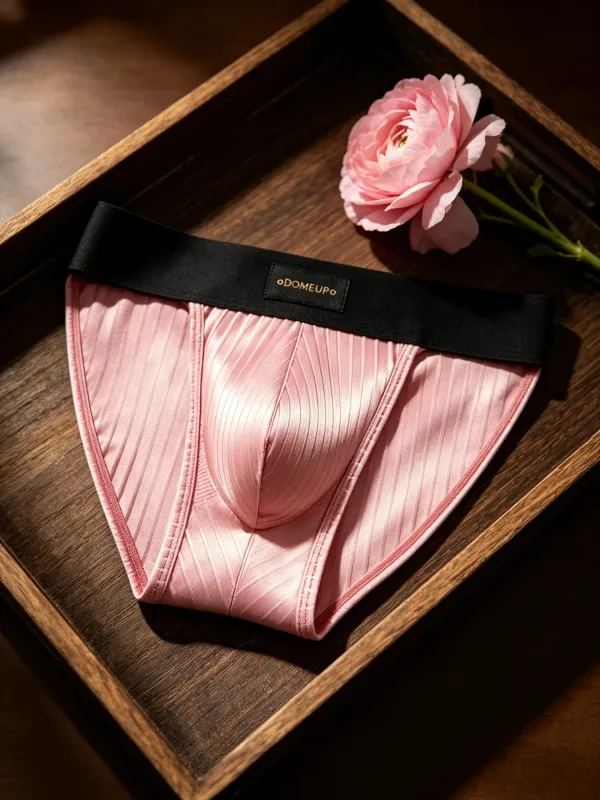 Mannen Ondergoed Glanzend Gestreepte Driehoek Slips Front Ardennen Pouch Sexy Laagbouw Slim Fit Dagelijks Heren Onderbroek DP915
