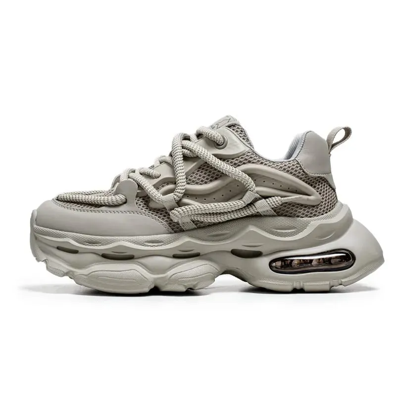 Men's Chunky Casual Sneakers Four Seasons Breathable Lightweight Outdoor Running Shoes Fashion Youth Soft-Sole Speed Sports Shoe