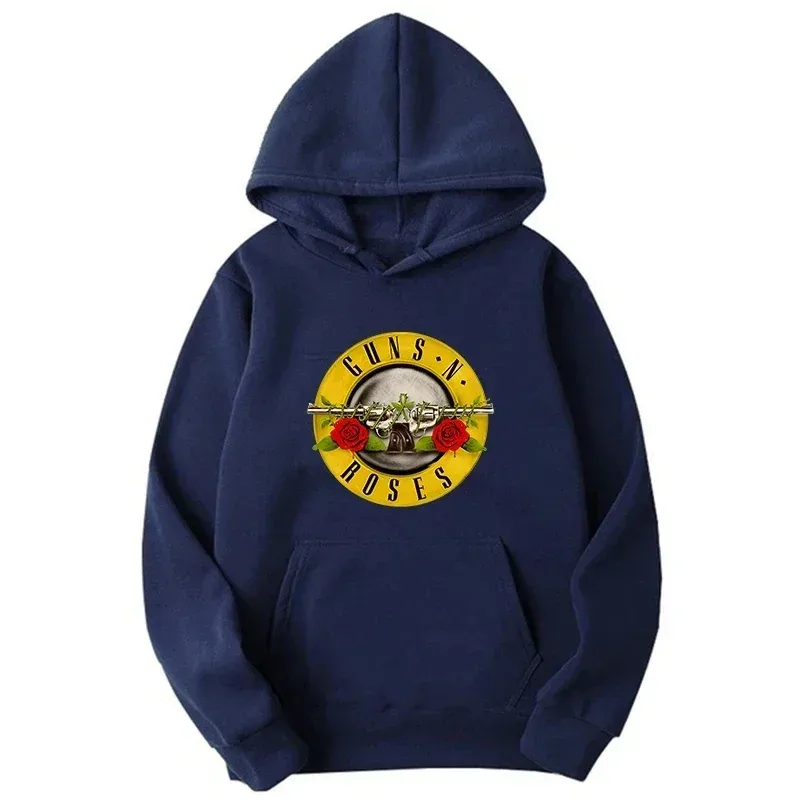 2025 Men Guns N Roses Printed Hoodies Cotton Hard Rock Band Men And Women Pullover Hip Hop Clothing Environmental protection