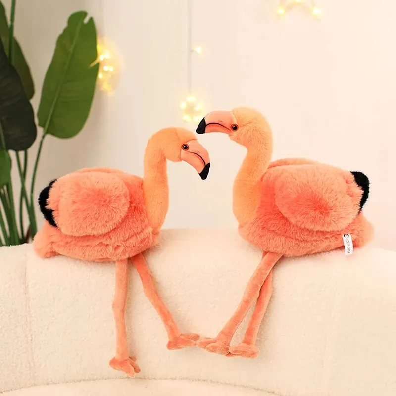 Realistic Plush Waterfowl Toy Red Flamingo White Pelican Plushies Soft Doll Cute Stuffed Animal For Girl Boy Pretty Home Decor — image 5
