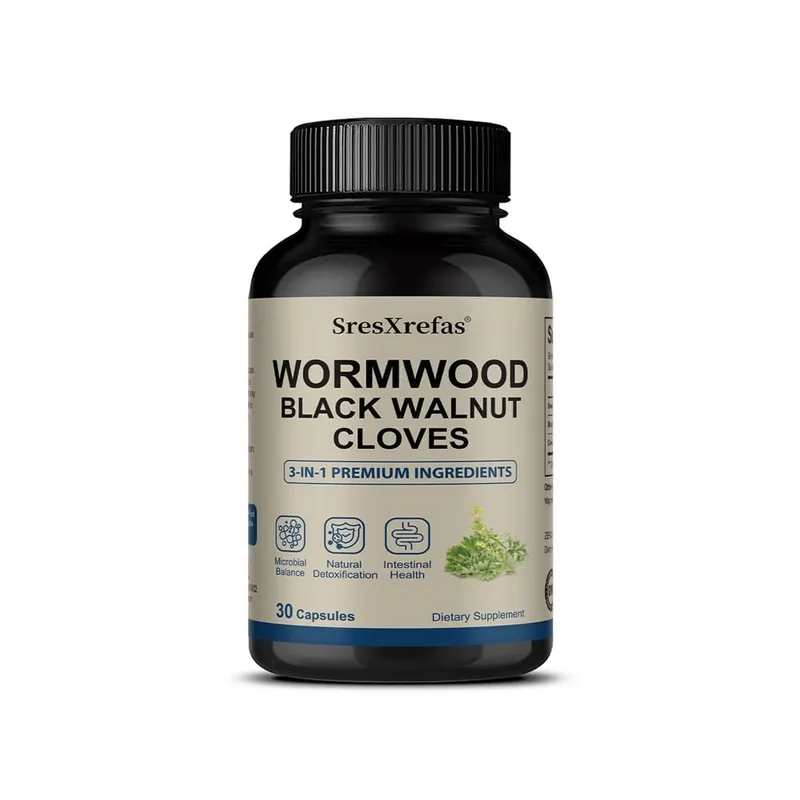 Wormwood Black Walnut Clove Cleanse Extract - 3-in-1 Complex Herbal Supplement for Gut Cleanse Detox and Digestive Well-Being