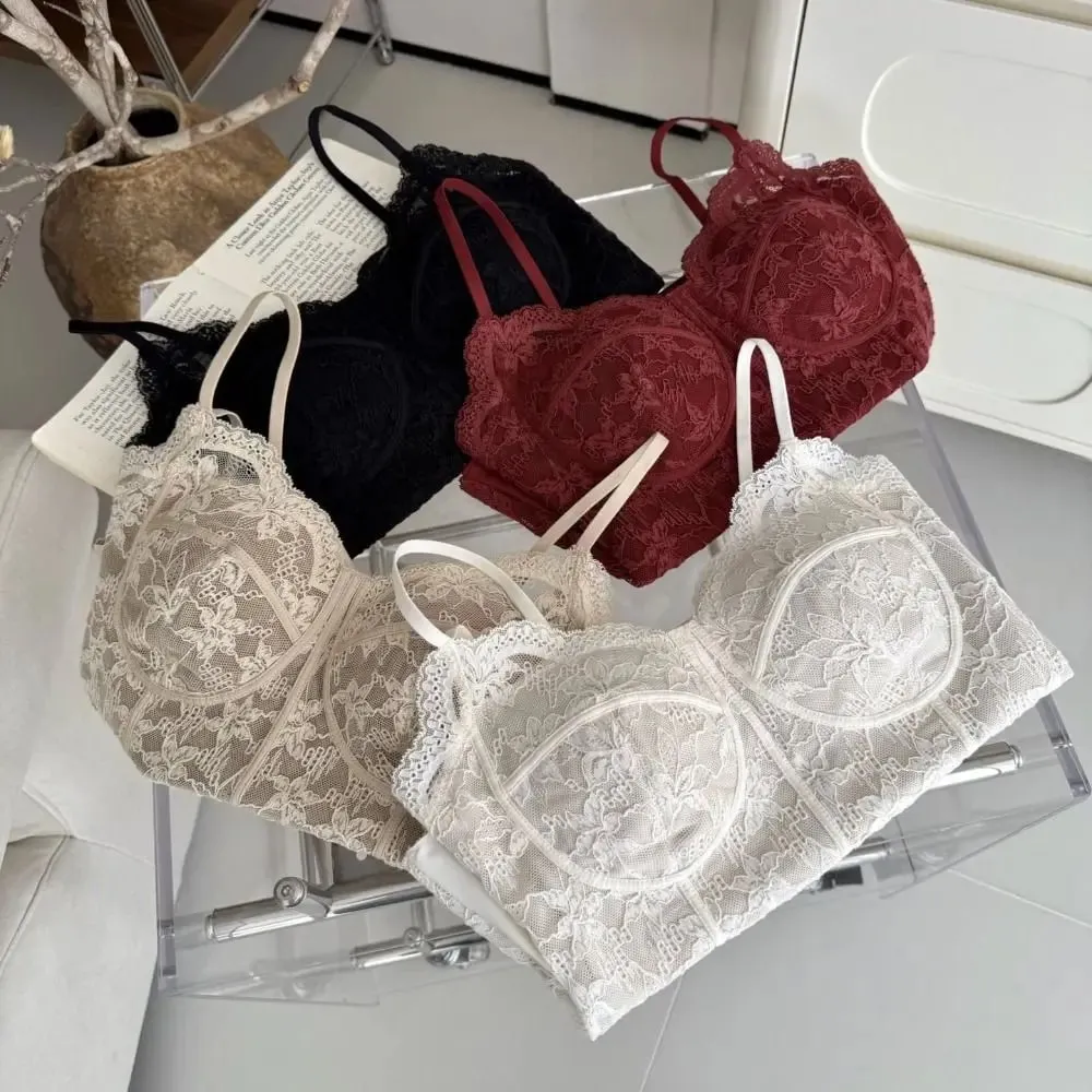 New Fleece-lined Women Winter Camisole Retro Lace Floral with Chest Pad Tank Tops Slim Camis Sleeveless Crop Tops Women Girl