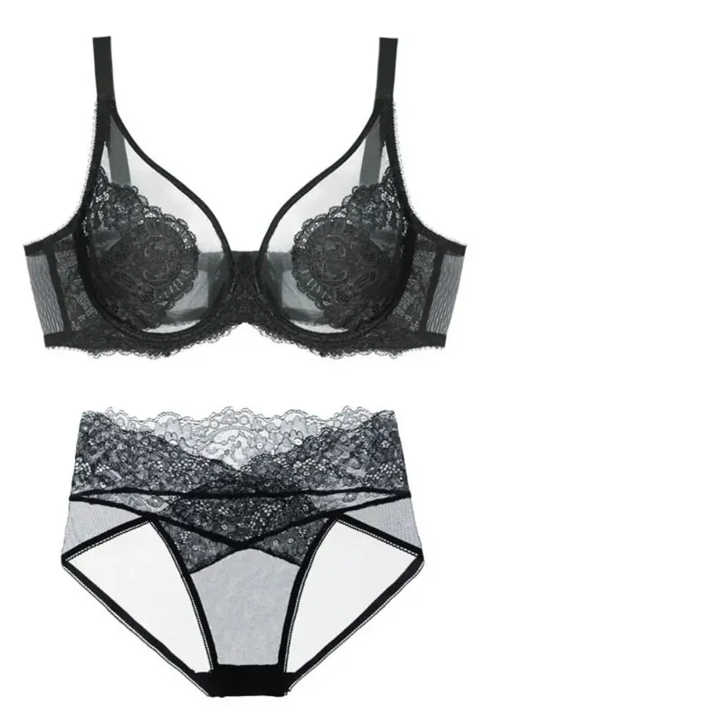 New Design Sexy Underwear Push-up Bra Ultra Thin Soft Underwire Bra Underpants Set Hottie Set Anti-sag Bra Small Boobs