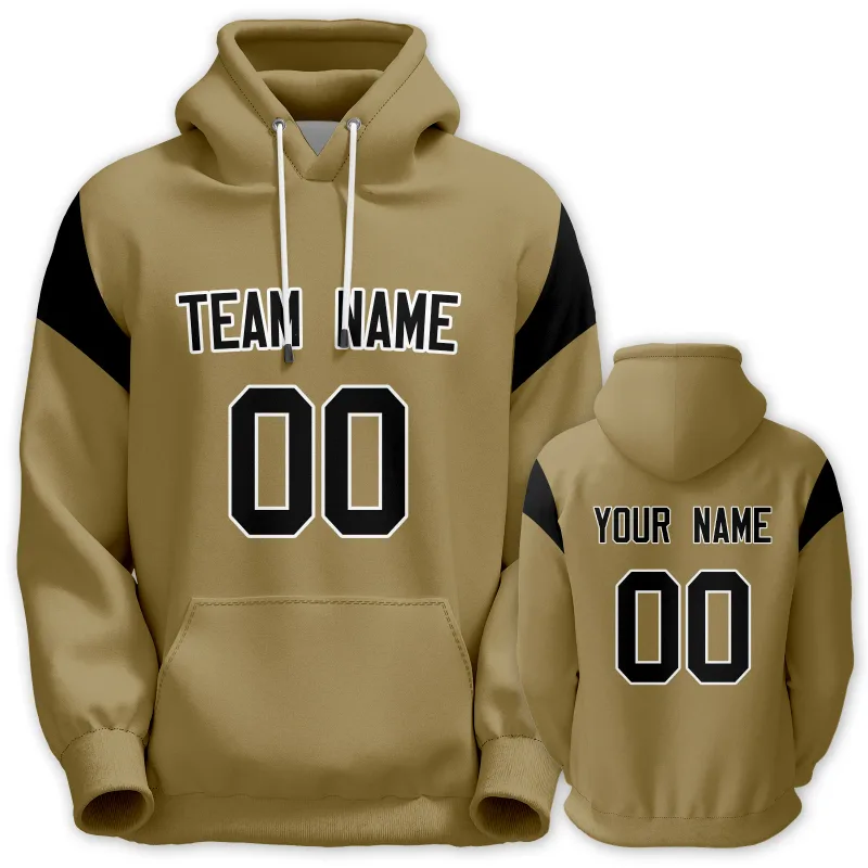 Men's Custom Football Hoodie Personalized Printed Team Name Number Sweatshirt Game Day Pullover Gift