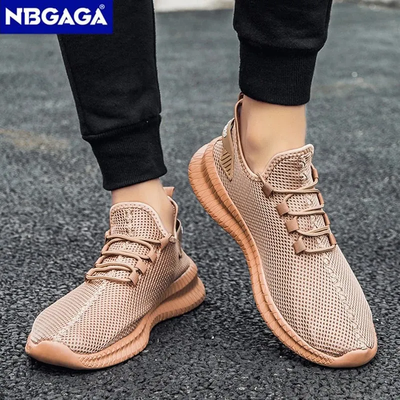 Sapatos clássicos para homens sapatos esportivos casuais moda respirável tênis de corrida ao ar livre malha leve calçado de caminhada