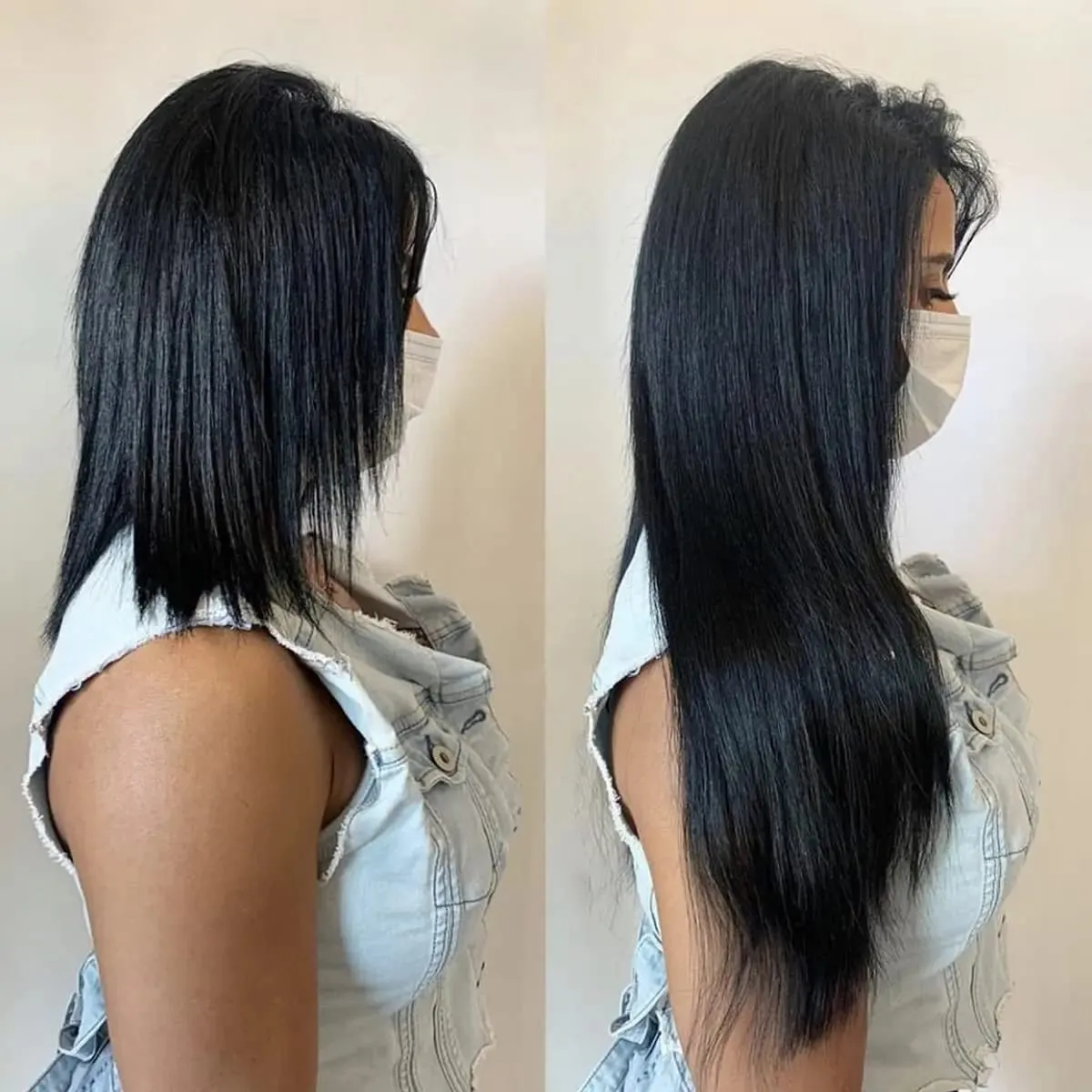 18 Inch Natural Black #1B Tape In Human Hair Extensions Remy Silky Straight Seamless Skin Weft 20Pcs 50G Tape Ins Hair For Wedding Daily Use — image 7