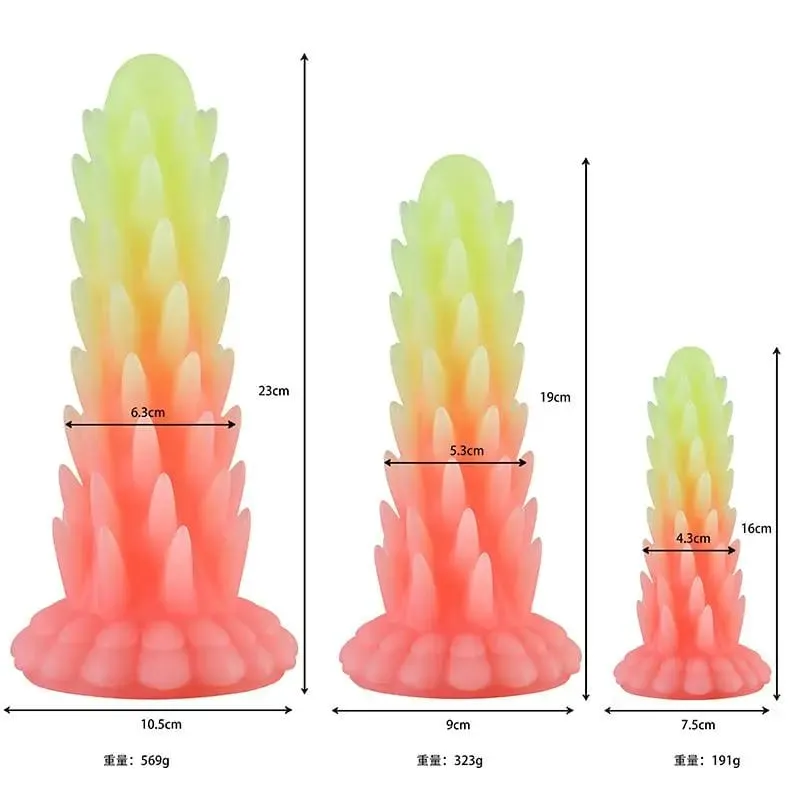 Sex Toys Monster Dildo Fantasy Huge Silicone Butt Plug For Women And Men 3 Size Prostate Massager Sex Toy For Adults Luminous 18