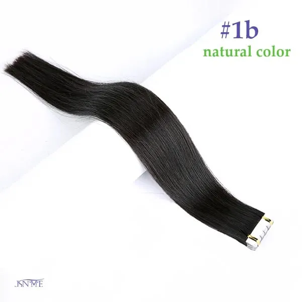 Mini Tape in Hair Extensions Seamless Invisible Straight Tape Ins Remy 100% Human Hair Black Brown Blonde For Salon