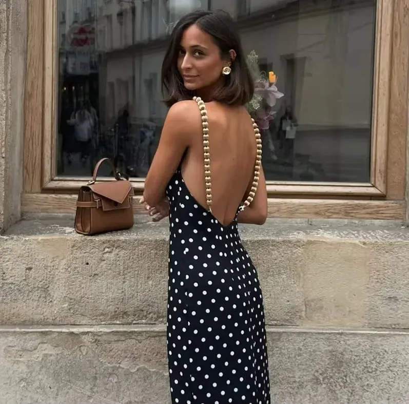 Elegant Black Maxi Dress Sleeveless Slim Fit With Gold Chain Detail Dresses Evening Party Formal Events Chic Floor-length Gown