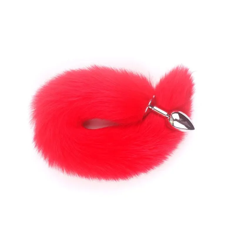 Foxtail Role Playing Metal Butt Plug Adult Sex Toys SM Anal Sex Toys Suitable Beginners Male Female Couples in Various Colors