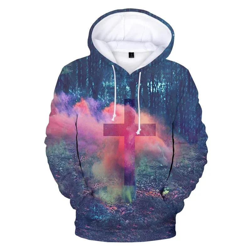 Christian Jesus Men's Hoodie 3D Printed Spring And Autumn Hoodie Casual Long Sleeve Street Sweatshirt Four Seasons Men's Hoodie