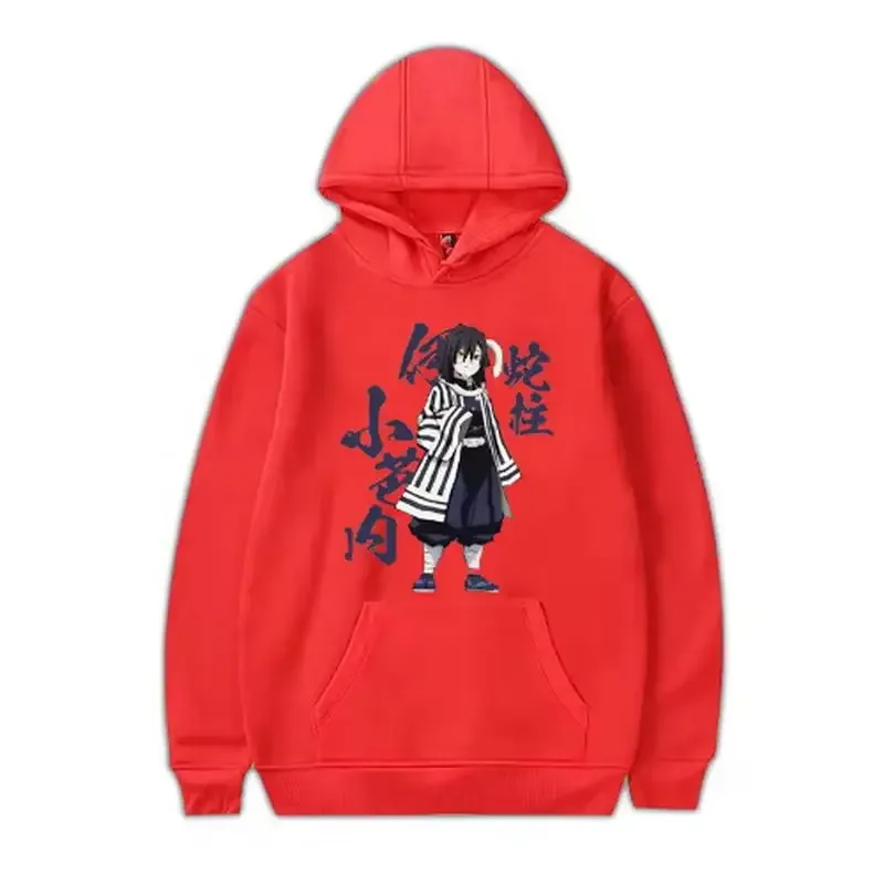 Casual Cool Anime Men Women Sweatshirts Demon Slayer Iguro Obanai Plus Size Hoodie Harajuku Unisex Graphic Printed Hooded