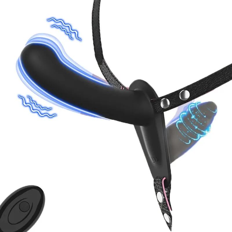 Strap-On Dildo with Adjustable Harness Wearable Realistic Double Dildo Vibrators Adult Sex Toys for Women Lesbians
