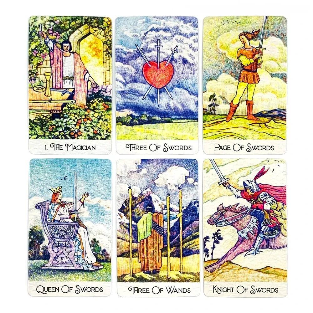 Rediscovered Classic Tarot Cards 78 Card Vintage Art Style English Edition Divination Board Game Perfect for Spiritual Practice