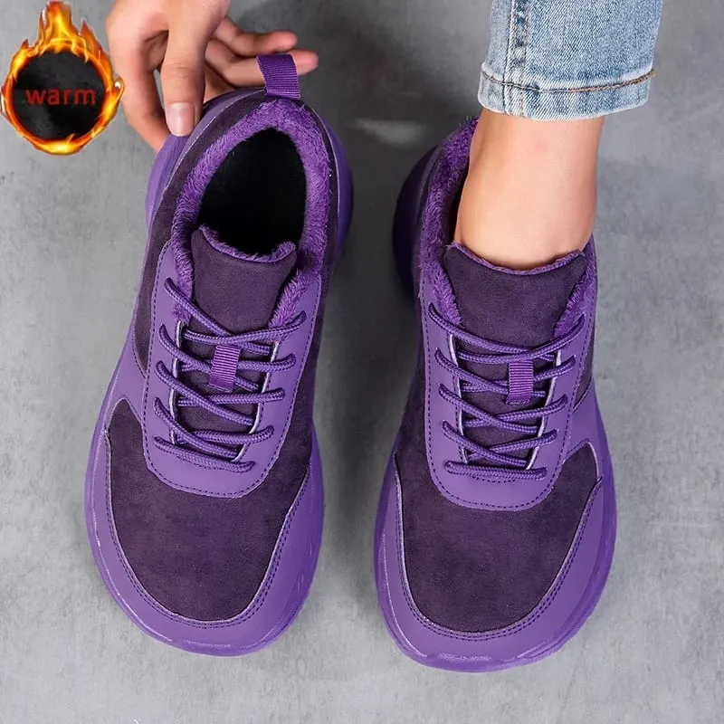 Scarpe da ginnastica invernali da uomo Wide Head unisex a piedi nudi comode scarpe casual calde di grandi dimensioni scarpe da trekking antiscivolo scarpe minimaliste