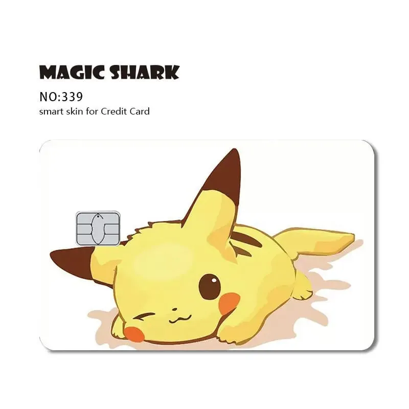Maigc Shark Cute Pokémons Mewtwo Eevee Pikachu Gengar Adesivo Capa de filme para cartão de crédito de débito sem desbotamento