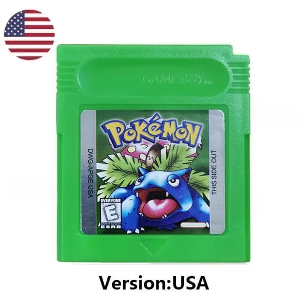 Cartouche de jeu vidéo Pokemon 16 bits, plusieurs styles, rouge, bleu, cristal, doré, vert, argent, jaune, carte de Console GB/SP