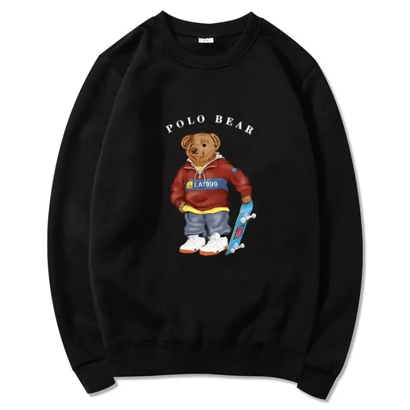 2026 Spring Autumn New Men Casual Sweatshirts Harajuku Loose Streetwear Tops O Neck Pullover Hoody Solid Mens Sweatshirts S-3