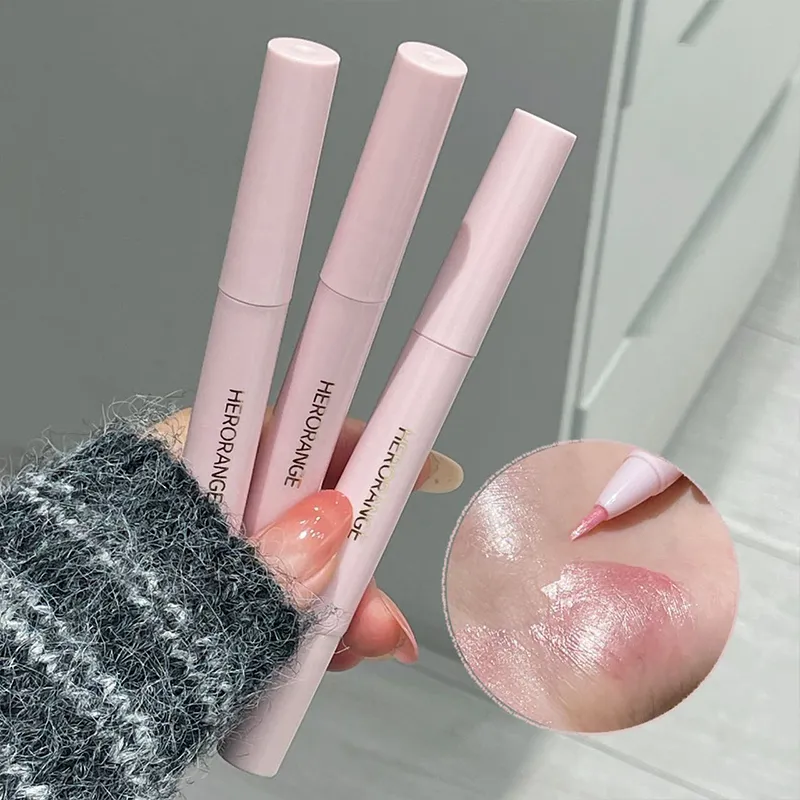 Peachy Pink Brightening Aegyo Sal Pencil Sparkling Highlighter Lying Silkworm Pen Fine Glitter Pearlescent Natural Eye Makeup