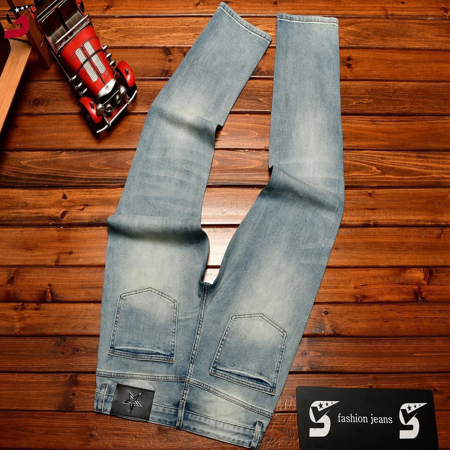 Jeans Men's Summer High-end Cotton Stretch Slim Fit Skinny Pants Washed Casual All-match Fashion Denim Trousers
