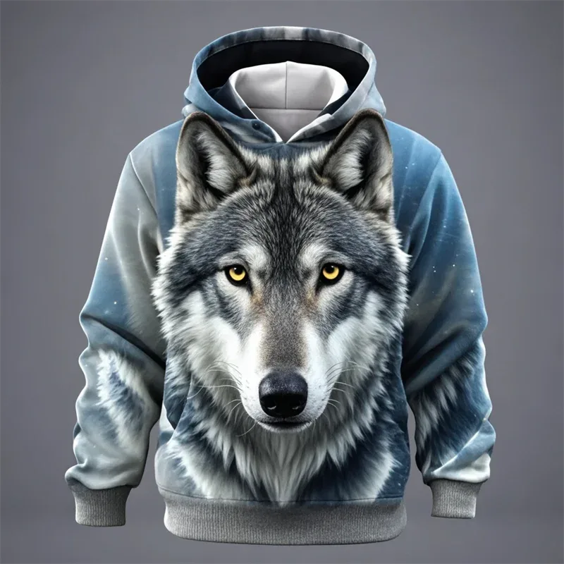 3D Lion Graphic Printed Men's Hoodie Fashion Street Hooded Sweatshirt Summer Autumn Oversized Tracksuit Pullover Casual Hoodies