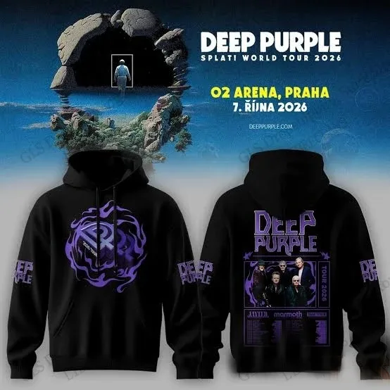 Rock Deep Purple Splat World Tour 2026 3d Print Hoodies Men Women Fashion Band Hoodies Sweatshirt Men Clothing Moletom Tracksuit