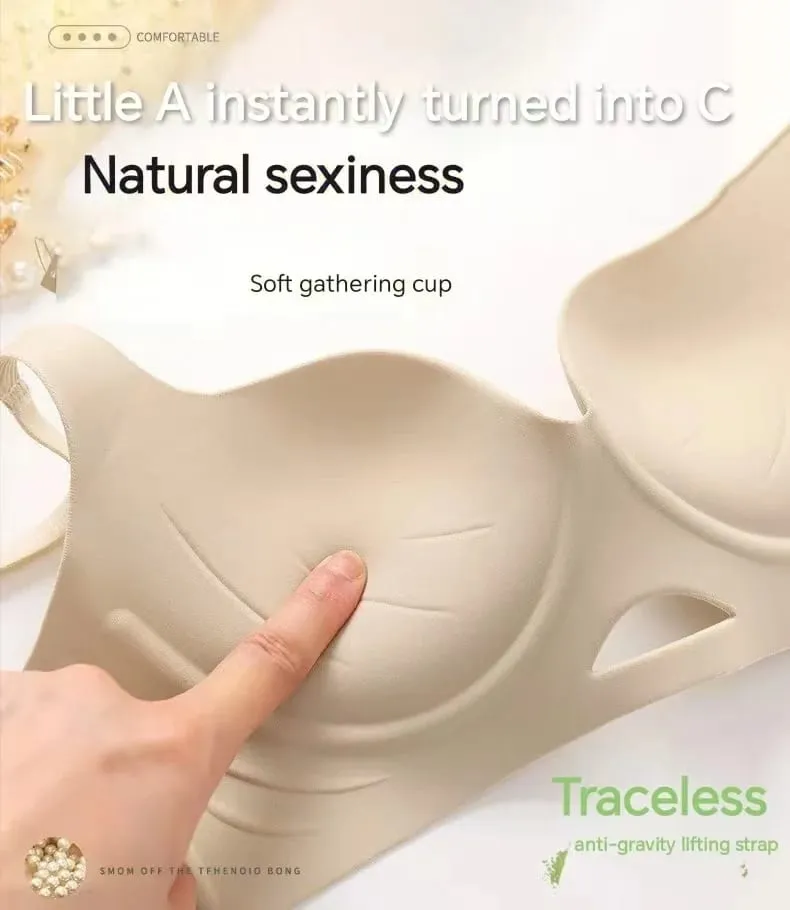 New Hollow-out One-piece Seamless Comfortable Push Up Lingerie Small Breast Gathering Anti-sagging No Steel Ring Bra