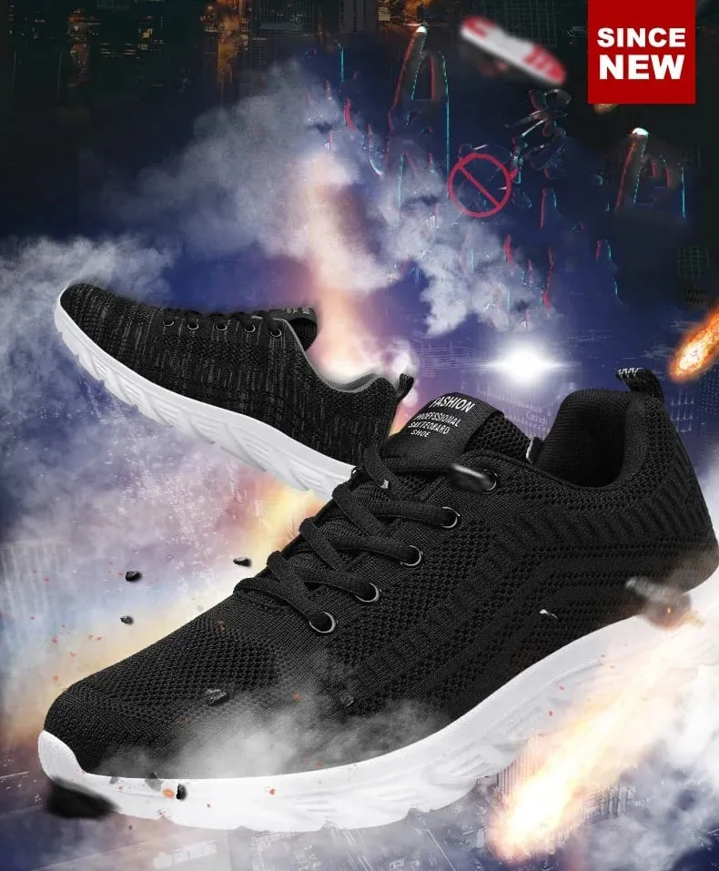 Men Running Shoes Comfortable Sport Shoes Men Trend Lightweight Walking Shoes Men's Sneakers Breathable Zapatillas Black 1